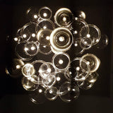Modern Spherical Glass Bubble Pendant Light with Chrome Finish LED Hanging Fixture