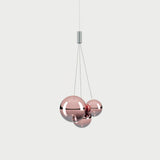 Modern Spherical Glass Bubble Pendant Light with Chrome Finish LED Hanging Fixture
