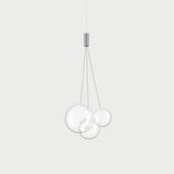 Modern Spherical Glass Bubble Pendant Light with Chrome Finish LED Hanging Fixture