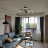 Modern Spider Jewel LED Chandelier Black and Gold Gasolier Ceiling Light for Dining Room and Living Area