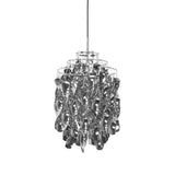 Modern Spiral Acrylic Pendant Light Gold and Silver Electroplated Chandelier for Indoor Use
