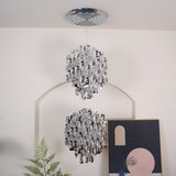 Modern Spiral Acrylic Pendant Light Gold and Silver Electroplated Chandelier for Indoor Use