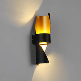 Modern Spiral Exterior Up and Down Wall Light for Garden Porch IP65 Waterproof Wall Sconce