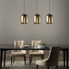 Modern Spiral Glass Pendant Light with Screw Thread Texture LED Hanging Ceiling Lamp