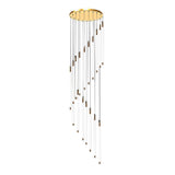 Modern Spiral LED Staircase Chandelier Long Acrylic Pendant Light for Duplex Foyer and Hallways
