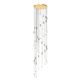 Modern Spiral LED Staircase Chandelier Long Acrylic Pendant Light for Duplex Foyer and Hallways
