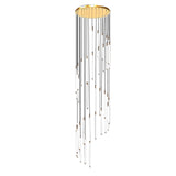 Modern Spiral LED Staircase Chandelier Long Acrylic Pendant Light for Duplex Foyer and Hallways