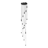 Modern Spiral LED Staircase Chandelier Long Acrylic Pendant Light for Duplex Foyer and Hallways