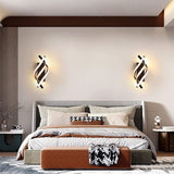 Modern Spiral LED Wall Sconce Minimalist Three Color Dimming Bedside Light Fixture
