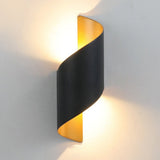 Modern Spiral LED Waterproof Outdoor Wall Light Up and Down Luminous Exterior Sconce for Aisle
