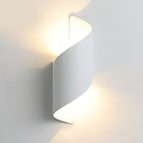 Modern Spiral LED Waterproof Outdoor Wall Light Up and Down Luminous Exterior Sconce for Aisle