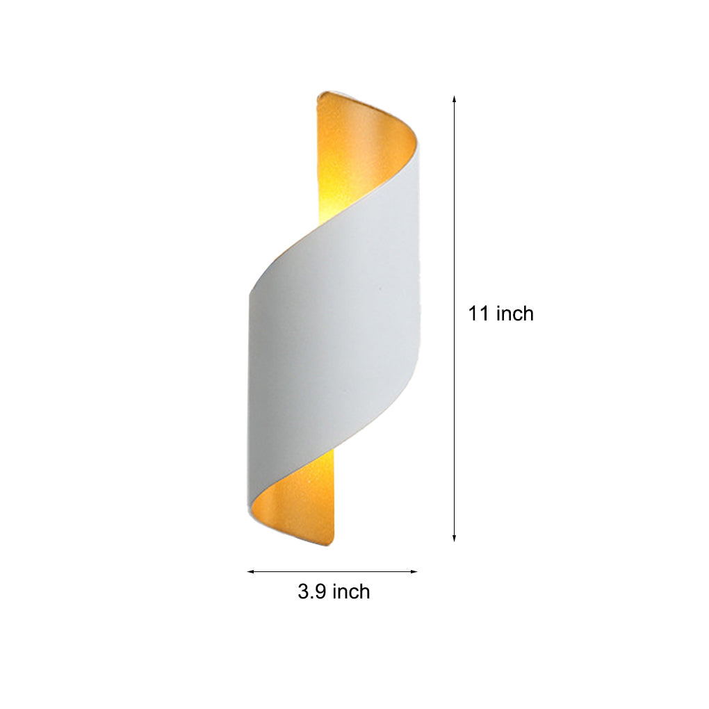 Modern Spiral LED Waterproof Outdoor Wall Light Up and Down Luminous Exterior Sconce for Aisle