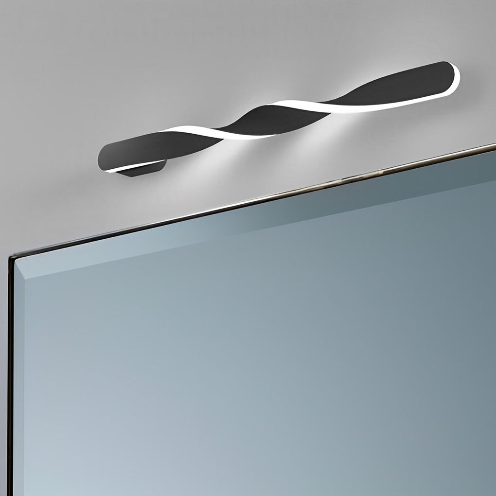 Modern Spiral Strip LED Wall Sconce 29W Minimalist Long Linear Light Fixture for Living Room
