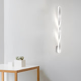 Modern Spiral Strip LED Wall Sconce 29W Minimalist Long Linear Light Fixture for Living Room