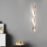 Modern Spiral Strip LED Wall Sconce 29W Minimalist Long Linear Light Fixture for Living Room