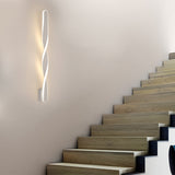 Modern Spiral Strip LED Wall Sconce 29W Minimalist Long Linear Light Fixture for Living Room
