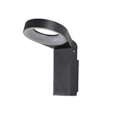 Modern Spoon Shaped 18W LED Outdoor Pathway Light Waterproof Black Exterior Wall Sconce