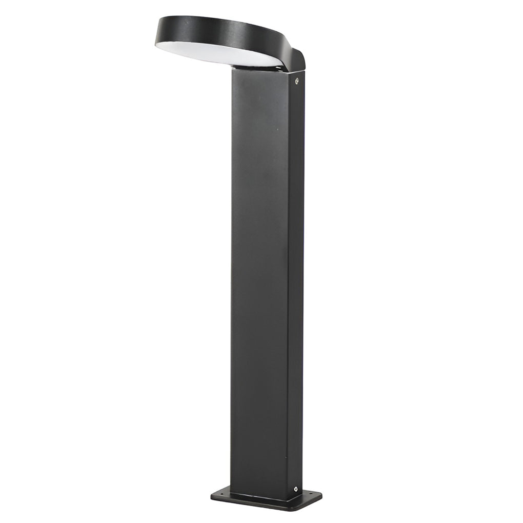 Modern Spoon Shaped 18W LED Outdoor Pathway Light Waterproof Black Exterior Wall Sconce