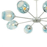 Modern Sputnik 8 Light Glass Globe Chandelier Metal Mid Century Ceiling Fixture