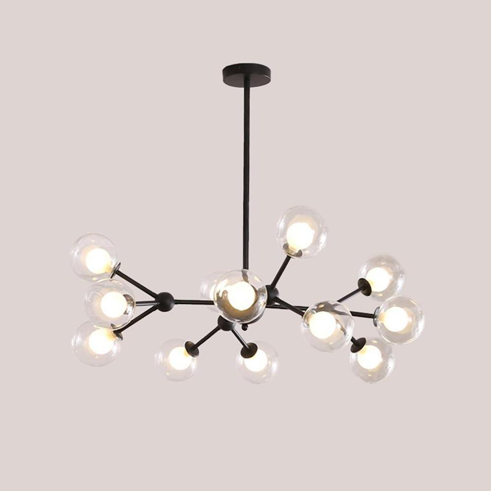 Modern Sputnik Bubble Chandelier 12 Light Glass Pendant Ceiling Fixture