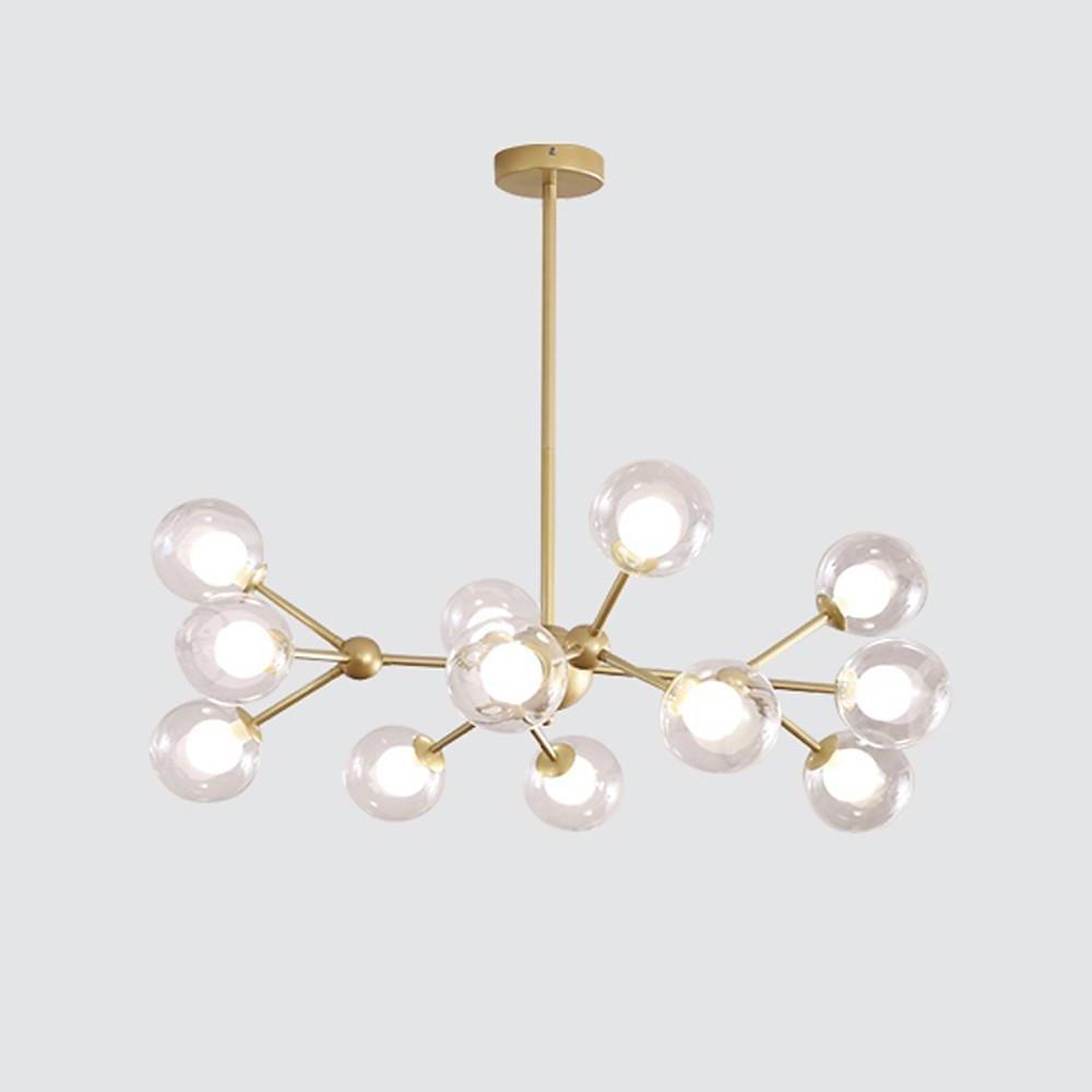 Modern Sputnik Bubble Chandelier 12 Light Glass Pendant Ceiling Fixture