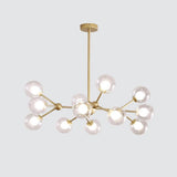 Modern Sputnik Bubble Chandelier 12 Light Glass Pendant Ceiling Fixture