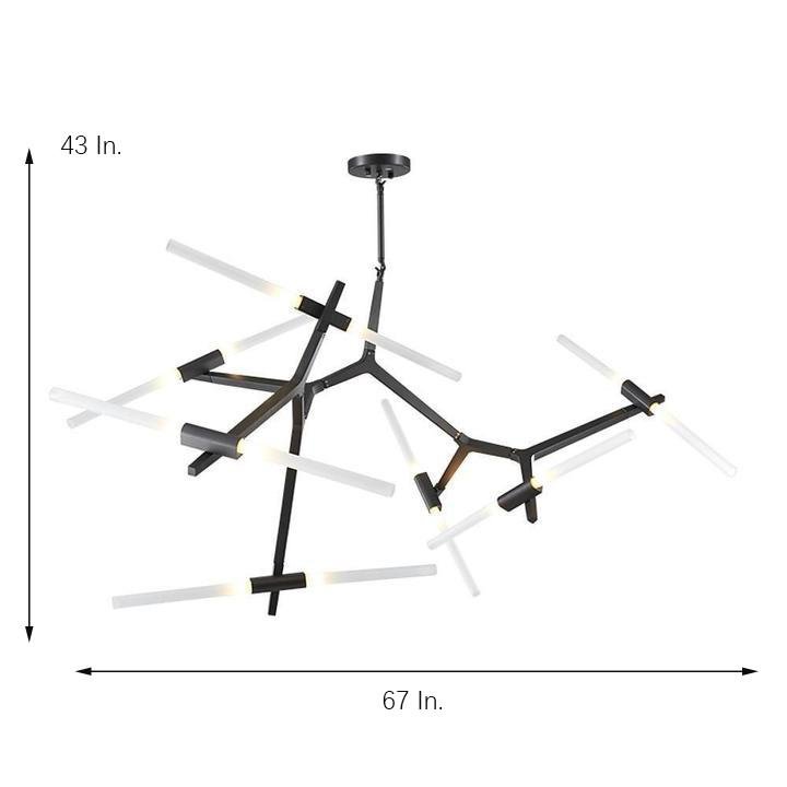 Modern Sputnik Chandelier 14 Light Industrial Drone Pendant Lighting Brass Finish