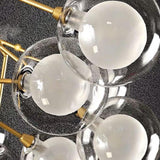 Modern Sputnik Cluster LED Chandelier 12 Light Glass Globe Pendant for Dining Room