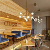 Modern Sputnik Cluster LED Chandelier 9 Light Nordic Style Metal Pendant for Dining Room Kitchen Ceiling