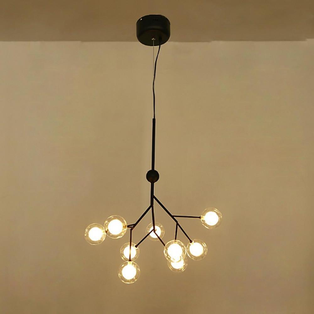 Modern Sputnik Cluster LED Chandelier 9 Light Nordic Style Metal Pendant for Dining Room Kitchen Ceiling