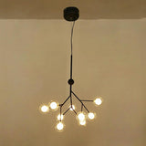 Modern Sputnik Cluster LED Chandelier 9 Light Nordic Style Metal Pendant for Dining Room Kitchen Ceiling