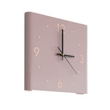 Modern Square Backlit LED Corner Wall Clock Silent Metal Motion Sensor Decor