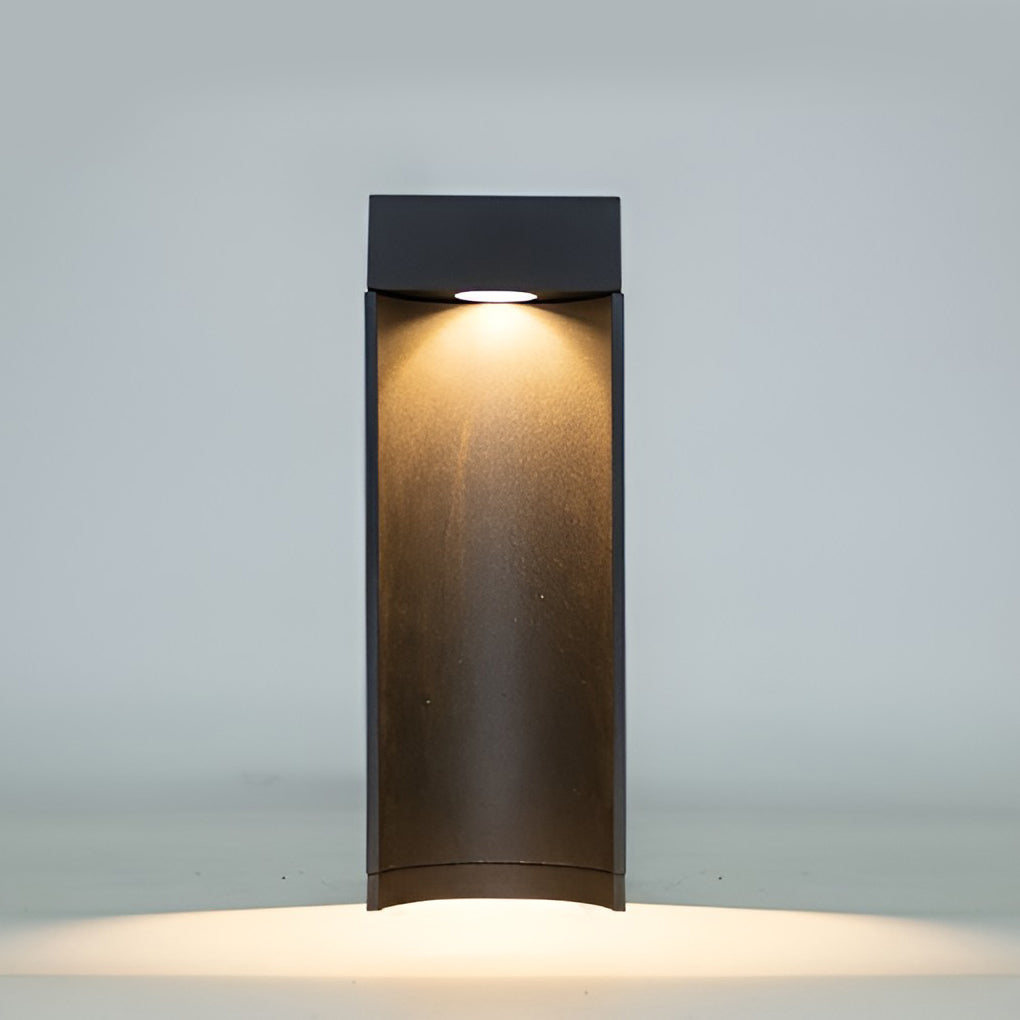 Modern Square Black 5W LED Outdoor Path Light Waterproof Landscape Garden Bollard