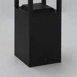 Modern Square Black Aluminum Solar Powered Pathway Lights Waterproof Outdoor LED Garden Lawn Lamp