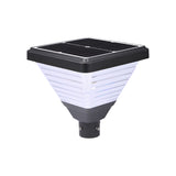 Modern Square Black Solar Powered LED Post Light for Garden Pathway and Residential Areas