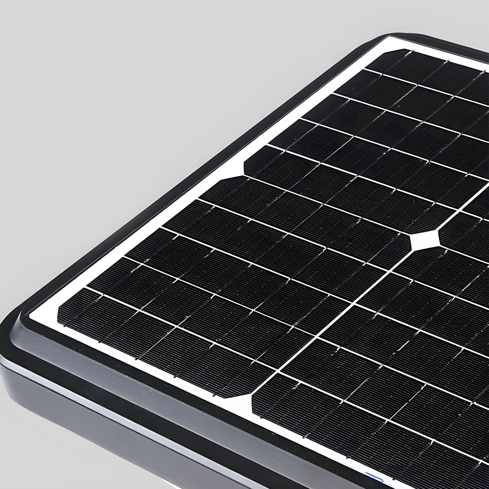 Modern Square Black Solar Powered LED Post Light for Garden Pathway and Residential Areas