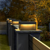 Modern Square Exterior LED Post Light Outdoor Pier Mount Lantern for Fence and Garden