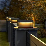 Modern Square Exterior LED Post Light Outdoor Pier Mount Lantern for Fence and Garden