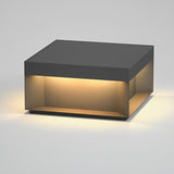Modern Square Exterior LED Post Light Outdoor Pier Mount Lantern for Fence and Garden