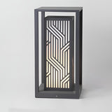 Modern Square Gray Waterproof LED Outdoor Post Light for Path and Courtyard Lighting