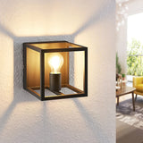 Modern Square Iron Frame Wall Sconce Lighting for Hallway and Bedroom Decor