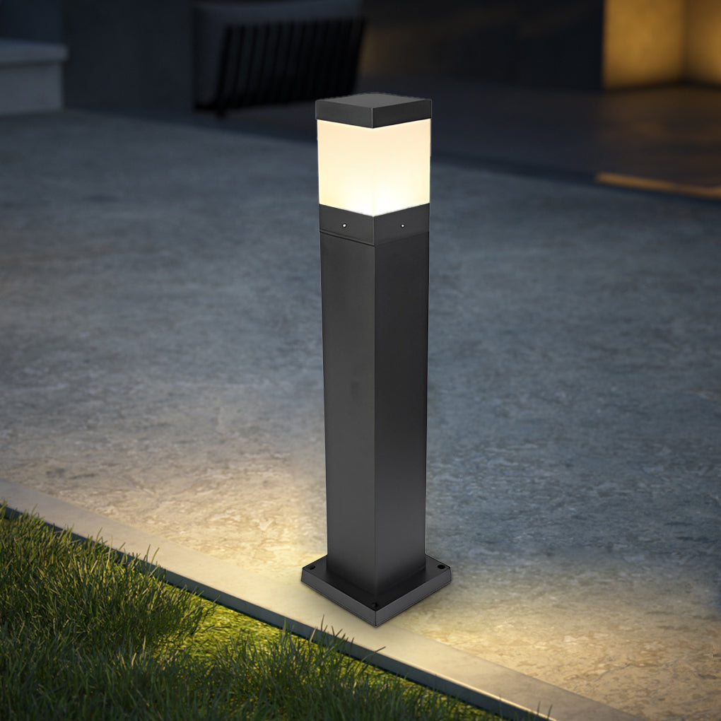 Modern Square LED Landscape Light IP65 Waterproof Black Garden Pathway Lawn Lamp