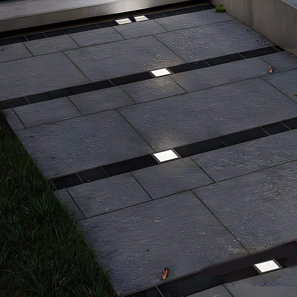 Modern Square LED Outdoor In Ground Well Light with Light Sensor for Steps and Decks