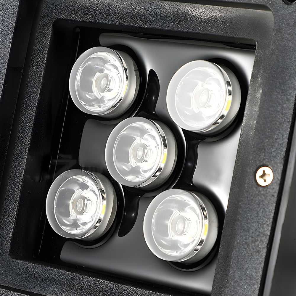 Modern Square LED Outdoor In Ground Well Light with Light Sensor for Steps and Decks