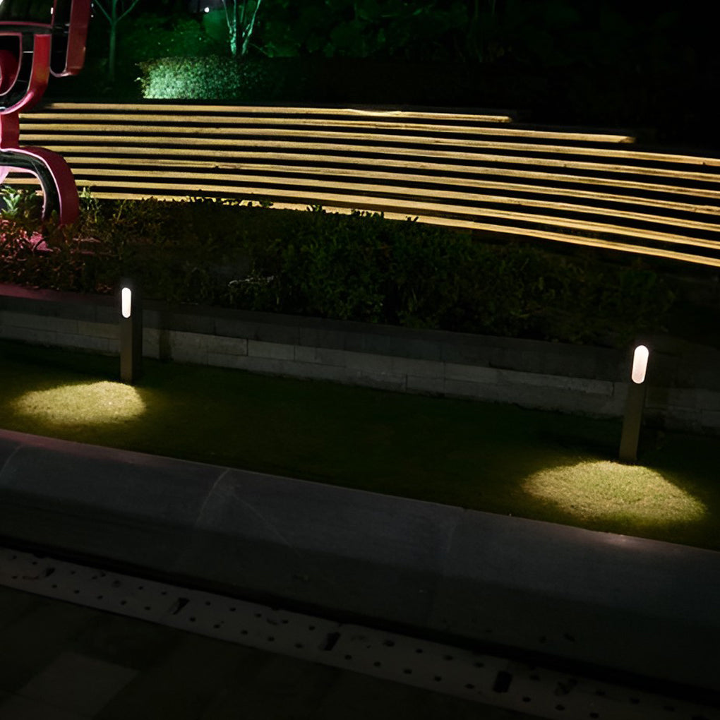 Modern Square LED Outdoor Pathway Light 24 Inch 7W Black Waterproof Garden Lawn Landscape Lamp