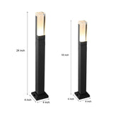 Modern Square LED Outdoor Pathway Light Waterproof Aluminum Landscape Post Lamp