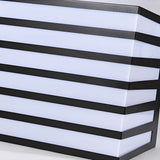 Modern Square LED Outdoor Pillar Post Light Waterproof Black Exterior Column Lantern for Garden Fence Deck