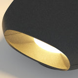 Modern Square LED Outdoor Wall Light Waterproof Black Exterior Sconce for Garden Fence Post