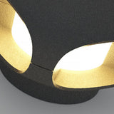 Modern Square LED Outdoor Wall Light Waterproof Black Exterior Sconce for Garden Fence Post
