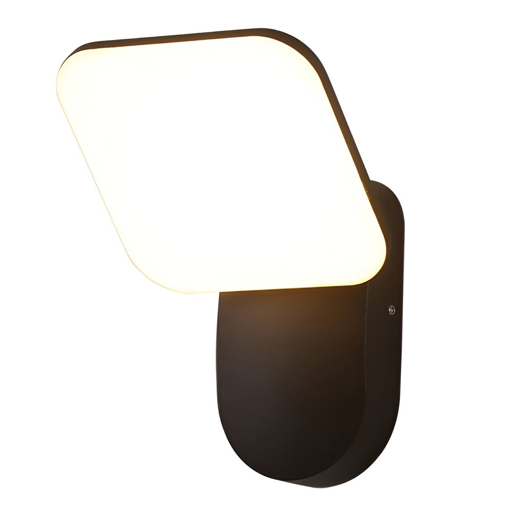 Modern Square LED Outdoor Wall Sconce 12W Waterproof Exterior Porch Lighting